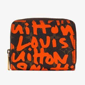 Louis Vuitton Zippy Orange Monogram Graffiti Coin Purse